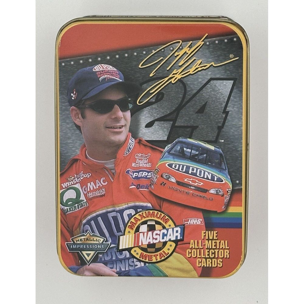 Metallic Impressions 1997 5-Piece All-Metal Card Tin w All Sealed Cards 092722WT